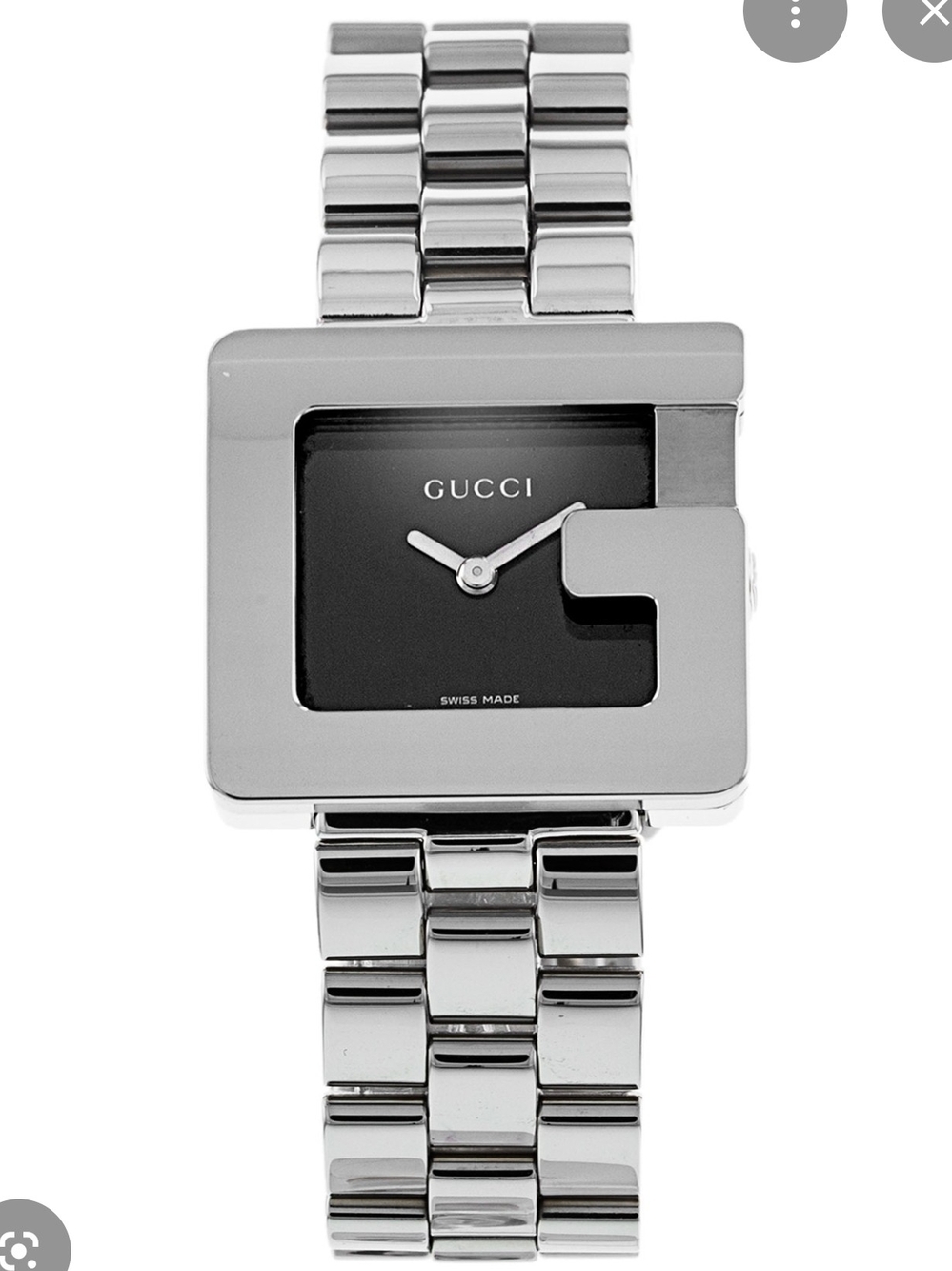 Authentic Gucci 3600 M Stainless Steel Square G-Bezel Motif Men's Watch